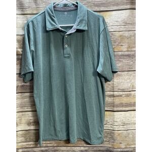 Free Fly Polo Shirt Men's Large Green Performance Stretch Bamboo Pocket